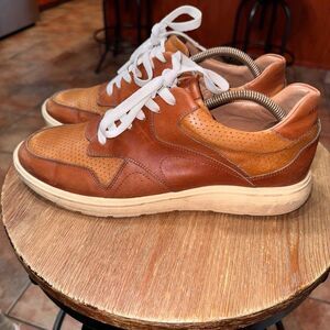 Allen Edmonds Port Washington Osborn Mens Leather Lace-Up Sneakers US 9 D Brown